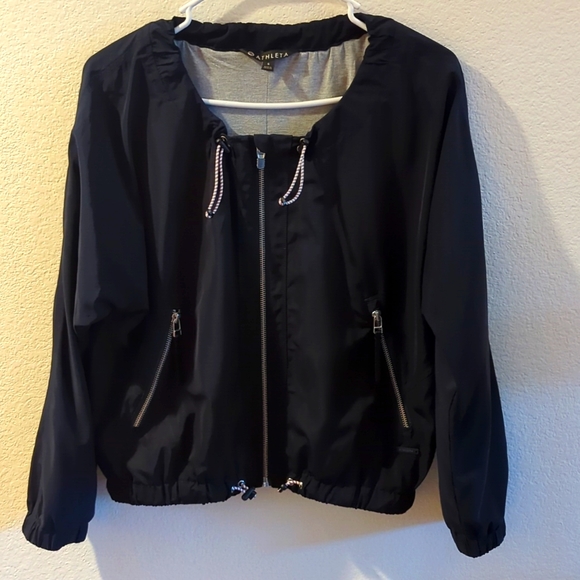 Athleta Chill Bomber Jacket, Navy Captain SIZE  S              #202074 N0513 - Picture 1 of 5